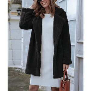 Romantic Hut Black Teddy Jacket L